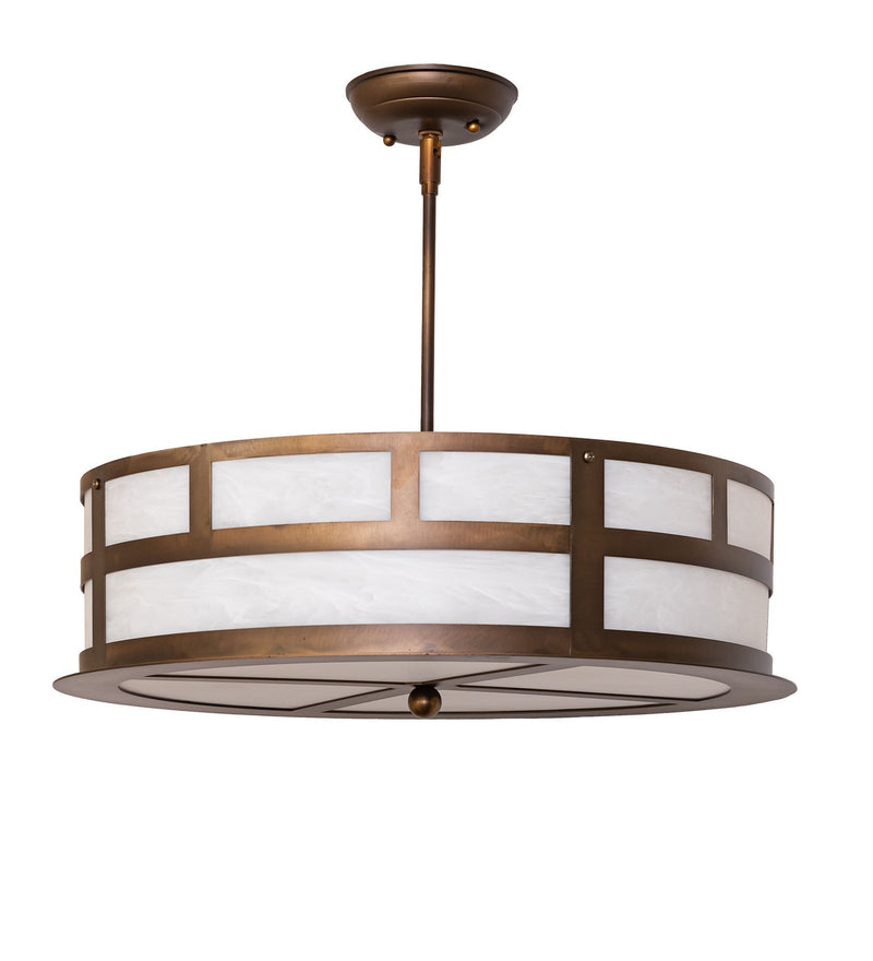 Meyda Tiffany 274912 Four Light Pendant, Antique Copper