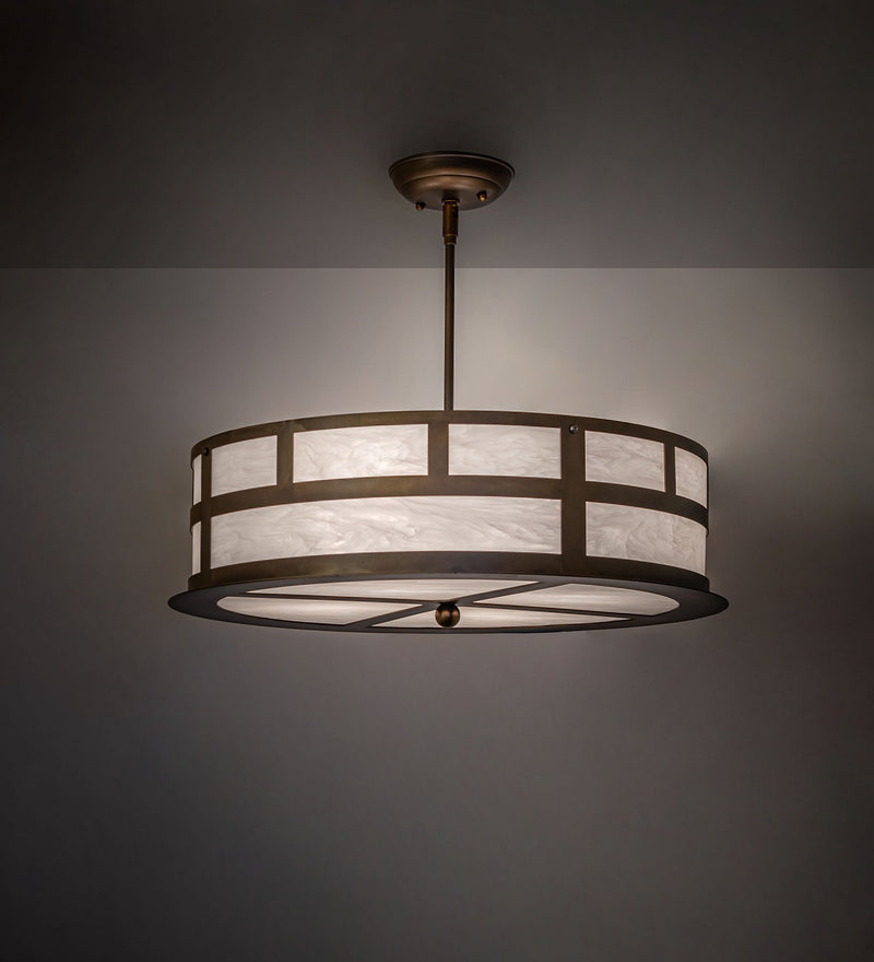 Meyda Tiffany 274912 Four Light Pendant, Antique Copper