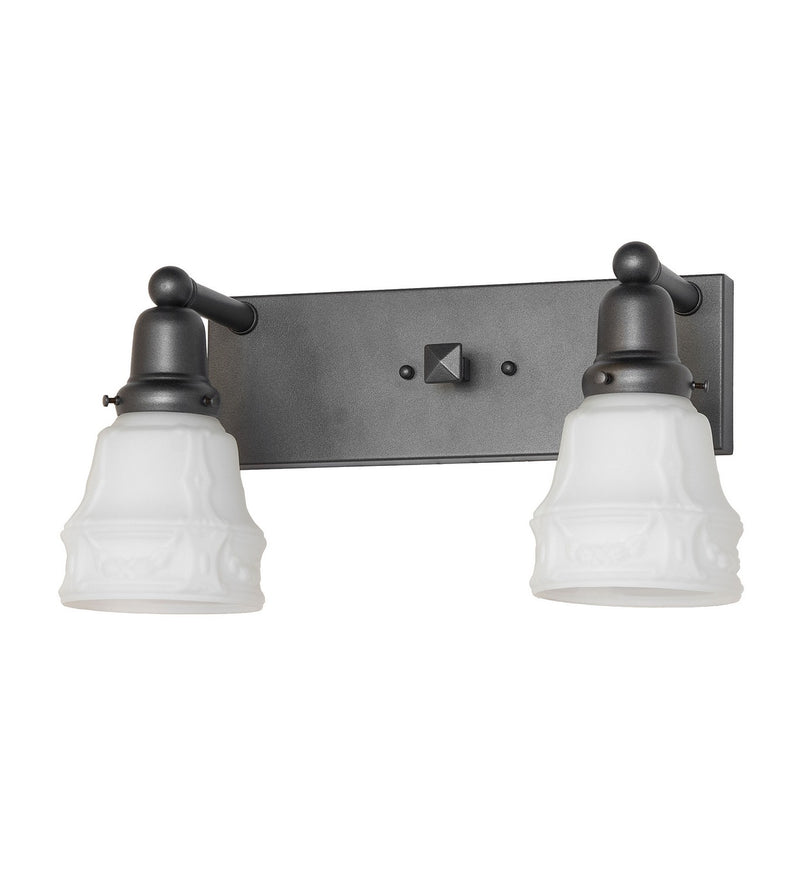 Meyda Tiffany 274927 Two Light Wall Sconce, Blackened Pewter