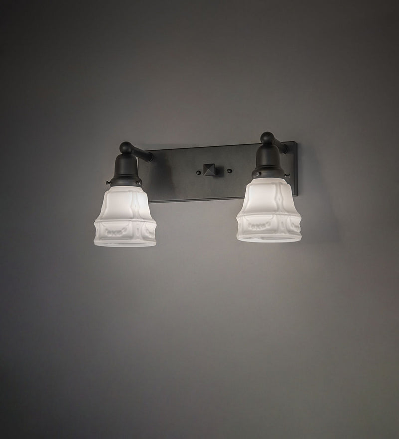 Meyda Tiffany 274927 Two Light Wall Sconce, Blackened Pewter