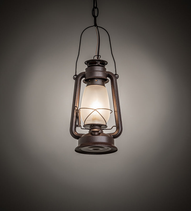 Meyda Tiffany 275780 One Light Mini Pendant, Distressed Rust