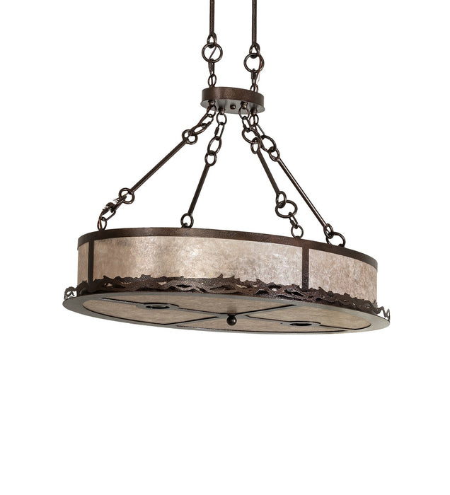 Meyda Tiffany 278203 Eight Light Pendant, Copper Vein