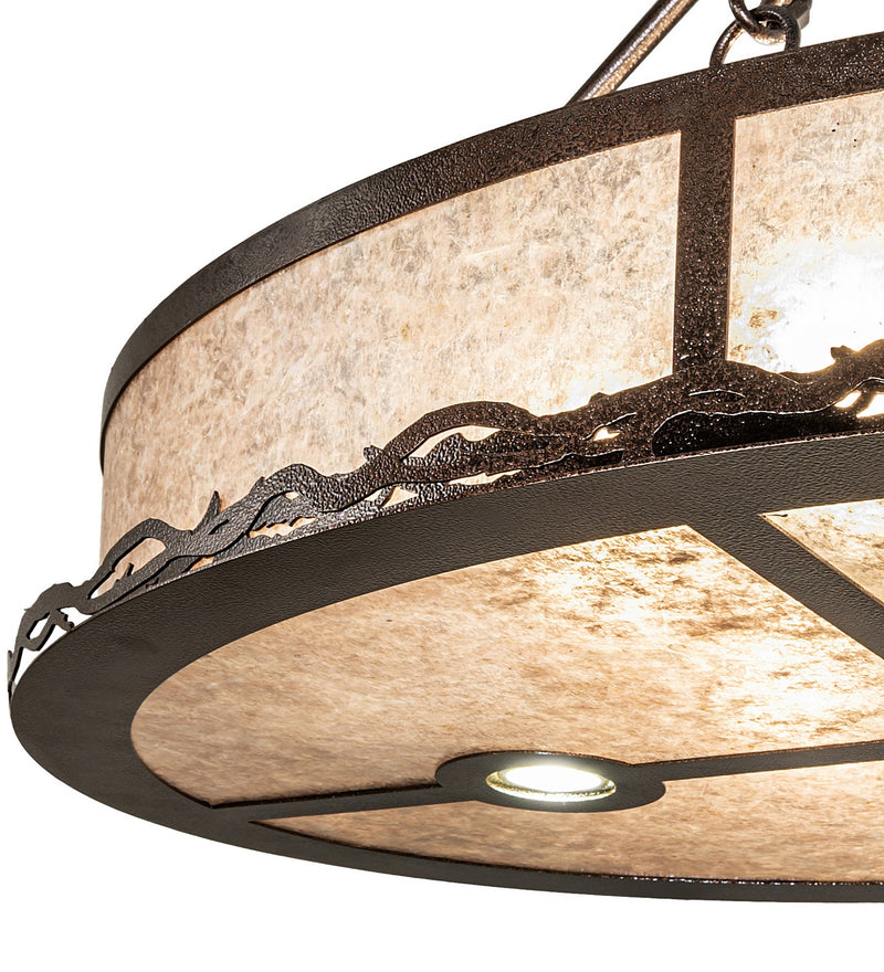 Meyda Tiffany 278203 Eight Light Pendant, Copper Vein
