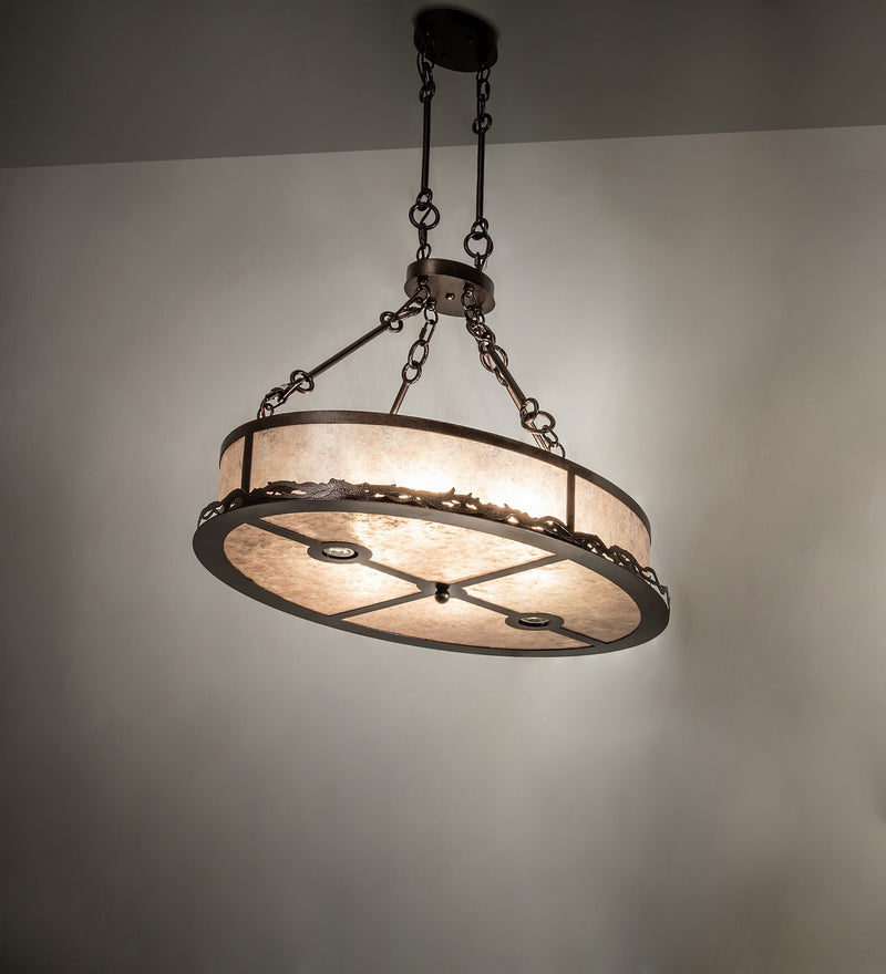 Meyda Tiffany 278203 Eight Light Pendant, Copper Vein
