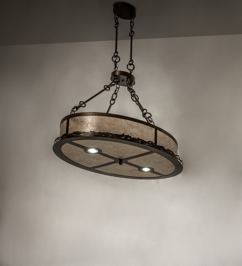 Meyda Tiffany 278203 Eight Light Pendant, Copper Vein