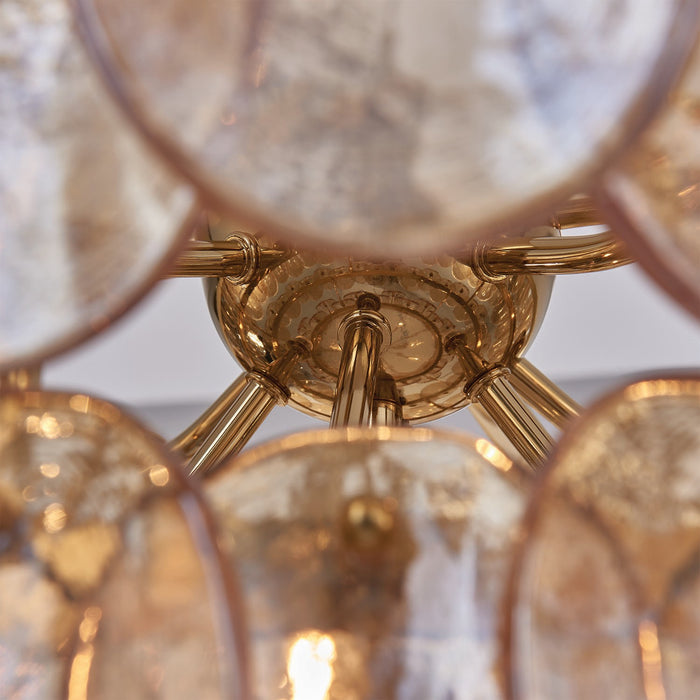 Kalco 524655PWB Eight Light Pendant, Polished Winter Brass
