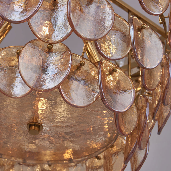 Kalco 524656PWB 14 Light Pendant, Polished Winter Brass