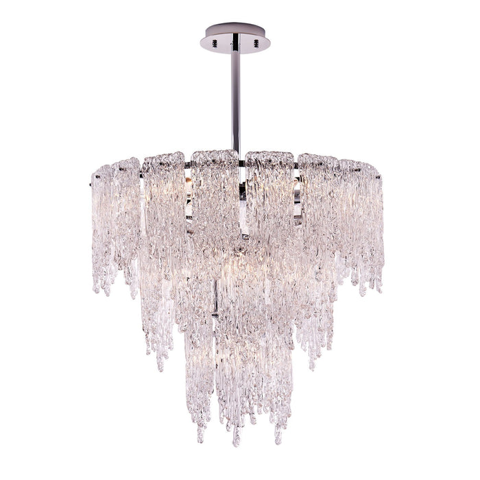 Kalco 523255CH Ten Light Pendant, Polished Chrome