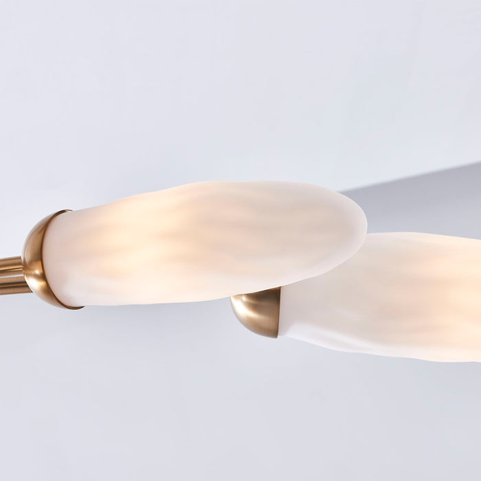 Kalco 520661WB Six Light Island Pendant, Winter Brass