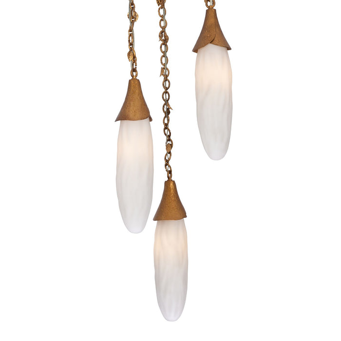 Kalco 523956WGL Three Light Pendant, Warm Gold