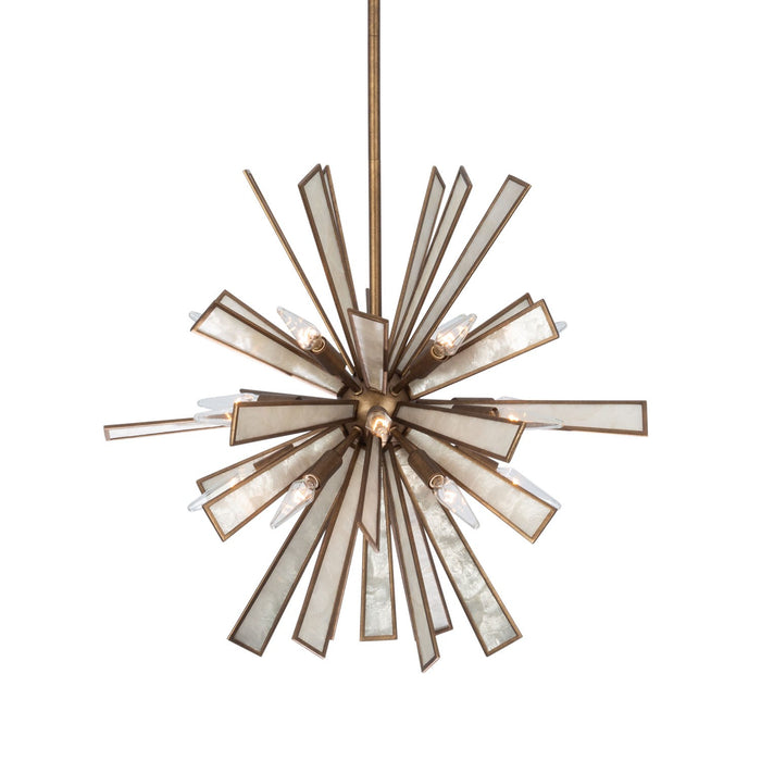 Kalco 523755PAB 18 Light Pendant, Pearlized Antique Brass