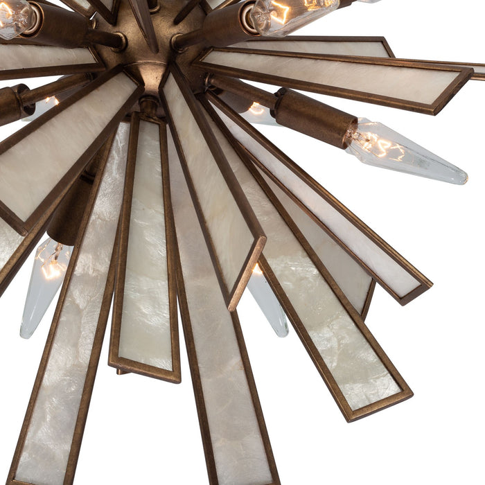 Kalco 523755PAB 18 Light Pendant, Pearlized Antique Brass