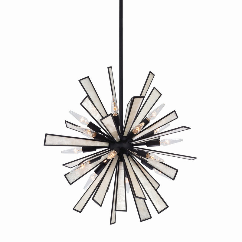 Kalco 523755MB 18 Light Pendant, Matte Black