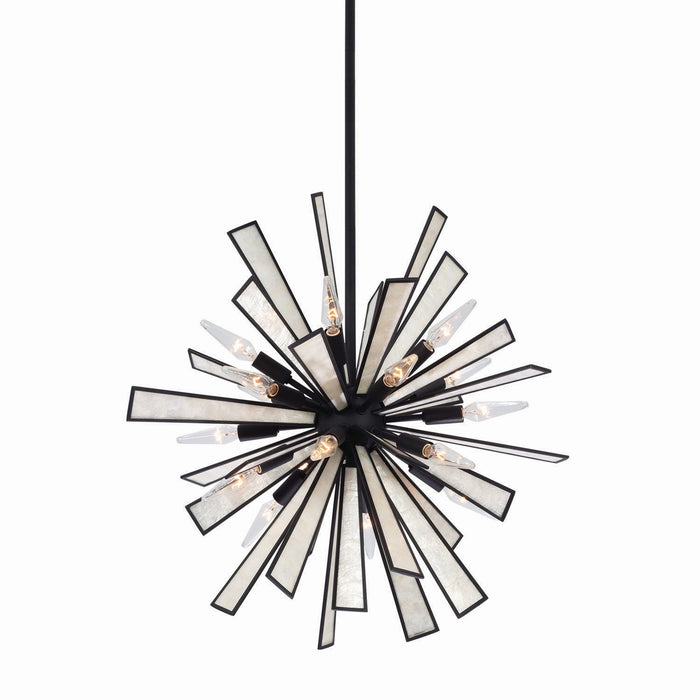 Kalco 523755MB 18 Light Pendant, Matte Black