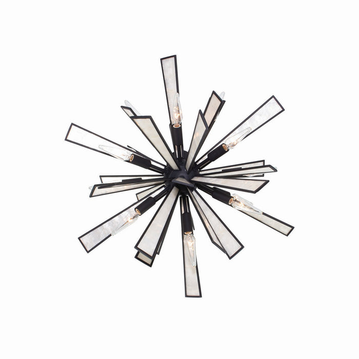 Kalco 523755MB 18 Light Pendant, Matte Black