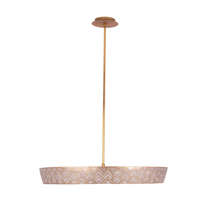 Kalco 523156OL LED Pendant, Oxidized Gold Leaf