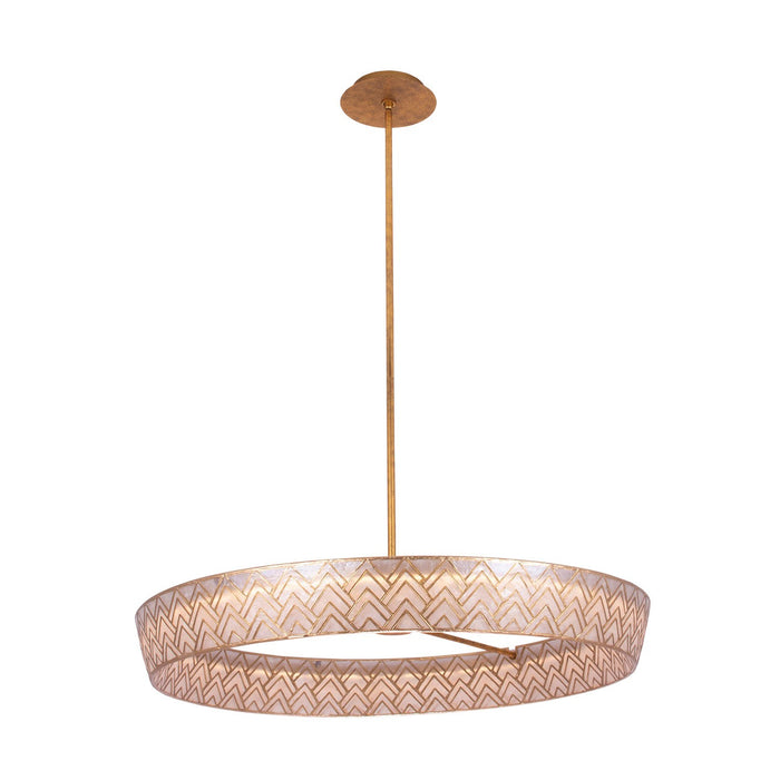 Kalco 523156OL LED Pendant, Oxidized Gold Leaf