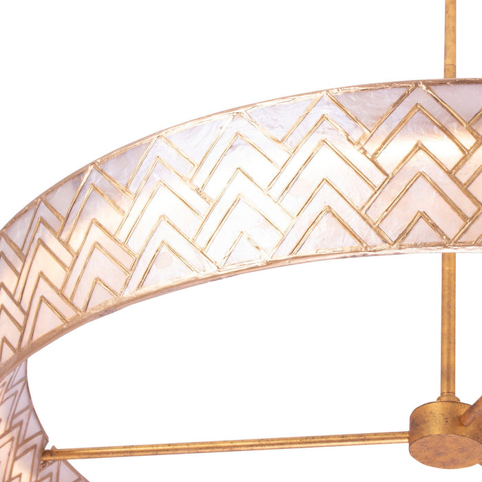 Kalco 523156OL LED Pendant, Oxidized Gold Leaf