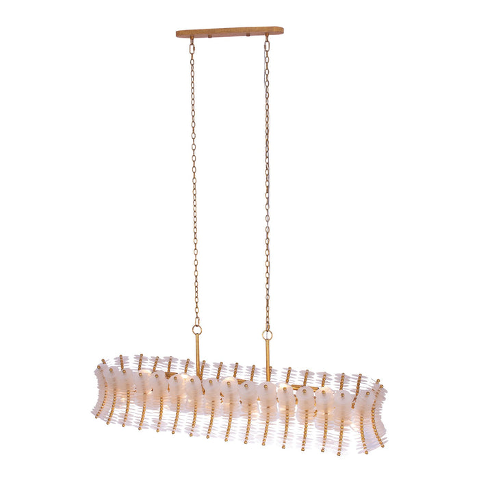 Kalco 523661OL 12 Light Island Pendant, Oxidized Gold Leaf