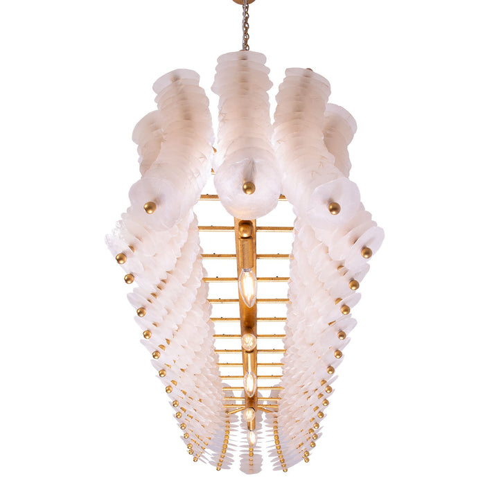 Kalco 523661OL 12 Light Island Pendant, Oxidized Gold Leaf