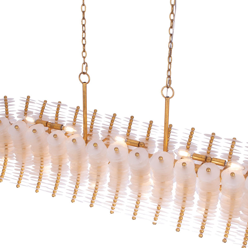 Kalco 523661OL 12 Light Island Pendant, Oxidized Gold Leaf