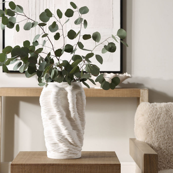 Uttermost 18151 Vase, Matte White