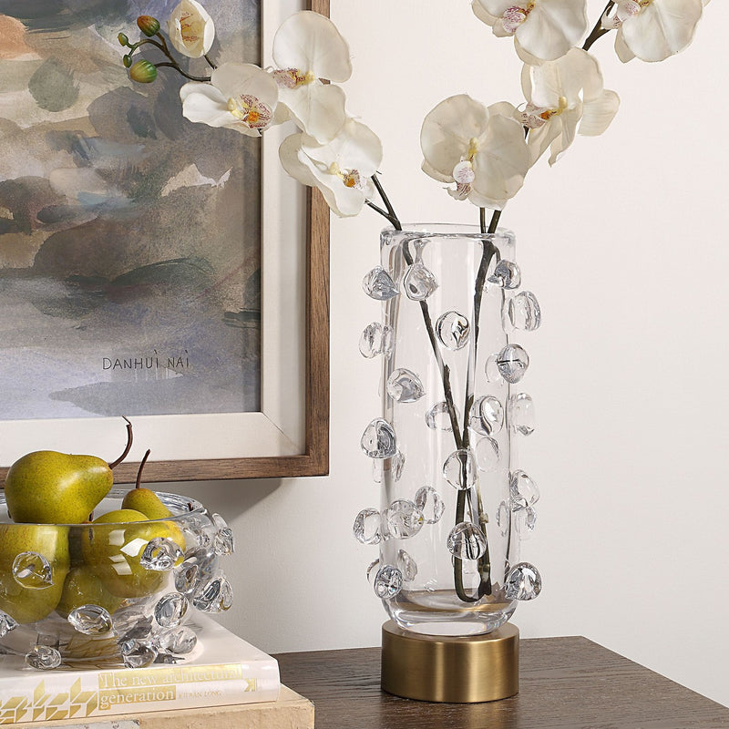 Uttermost 18182 Vase, Clear Glass