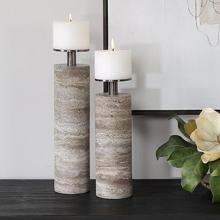 Uttermost 18186 Candleholders Set/2, Dark Bronze