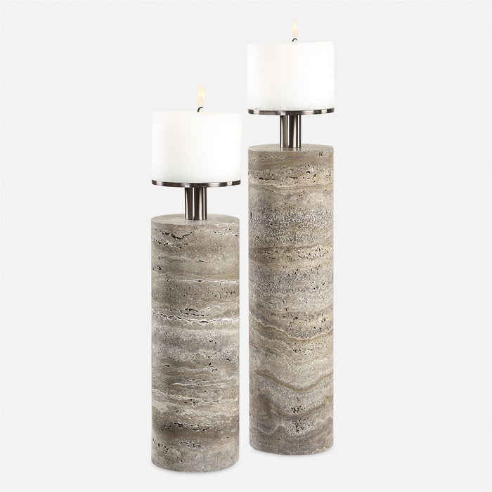 Uttermost 18186 Candleholders Set/2, Dark Bronze