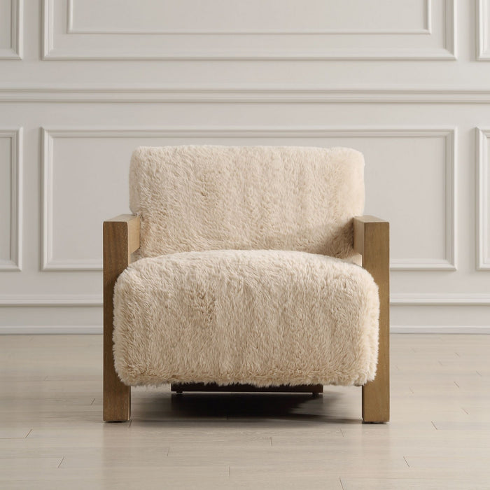 Uttermost 23453 Accent Chair, Dry Oak