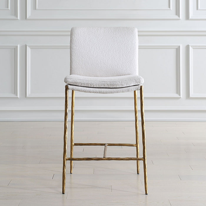 Uttermost 23844 Counter Stool, Aged Gold