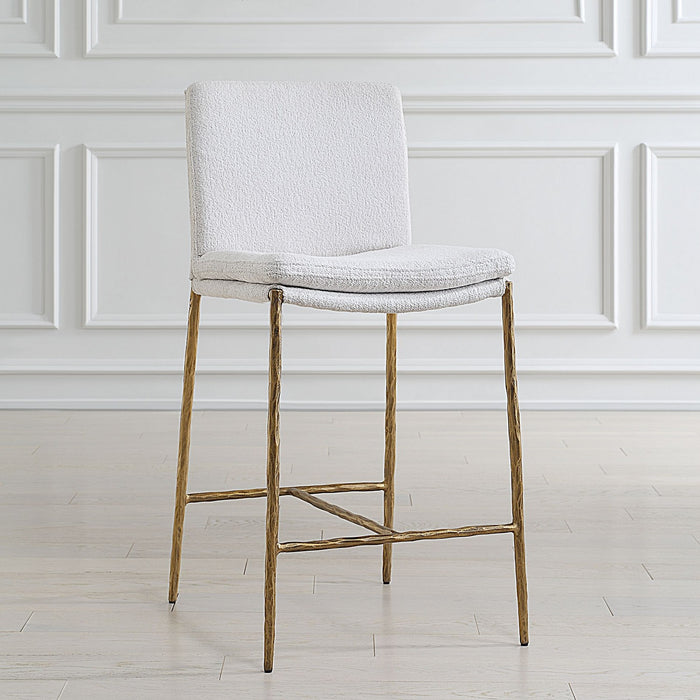 Uttermost 23844 Counter Stool, Aged Gold