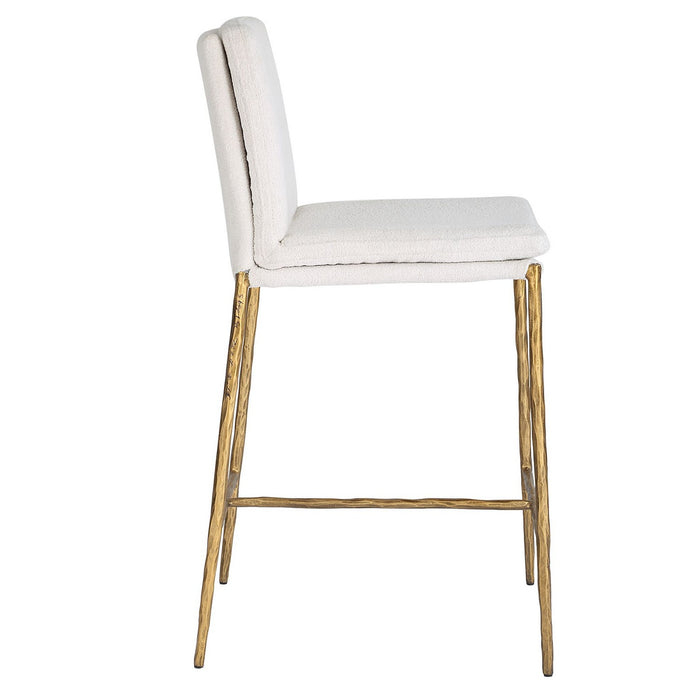 Uttermost 23844 Counter Stool, Aged Gold