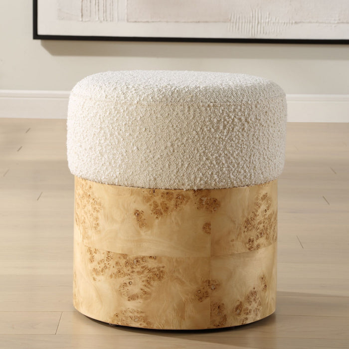 Uttermost 23855 Ottoman, Textured Ivory