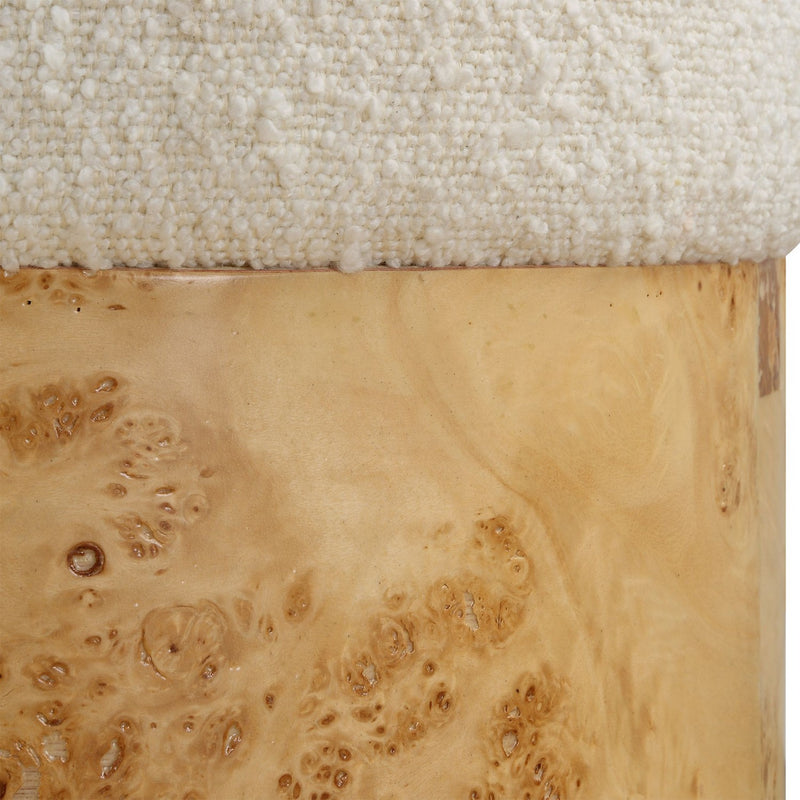 Uttermost 23855 Ottoman, Textured Ivory