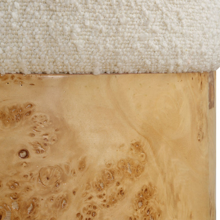 Uttermost 23855 Ottoman, Textured Ivory