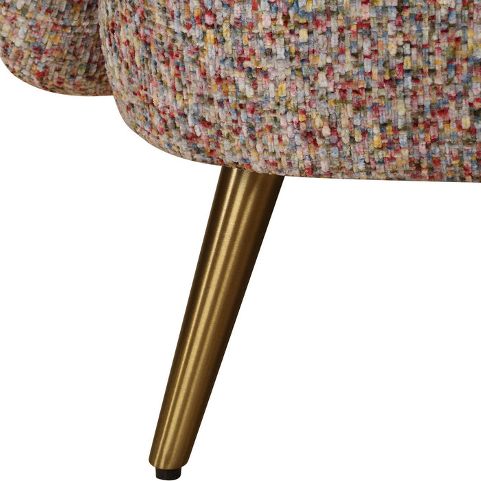 Uttermost 23858 Accent Chair, Brushed Brass