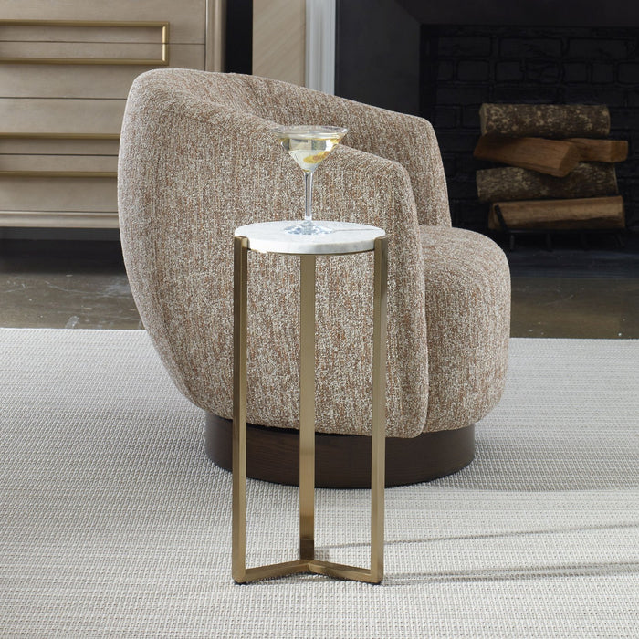 Uttermost 24254 Drink Table, Antique Brass