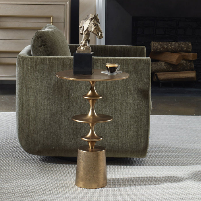 Uttermost 24412 Accent Table, Antique Brass