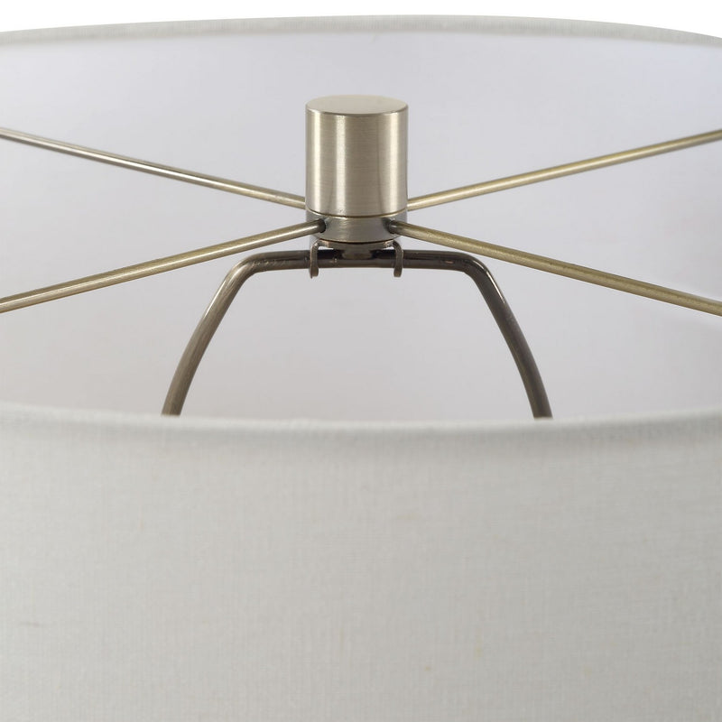 Uttermost 30366-1 One Light Table Lamp, Organic Pattern In Soothing Cream And Sage