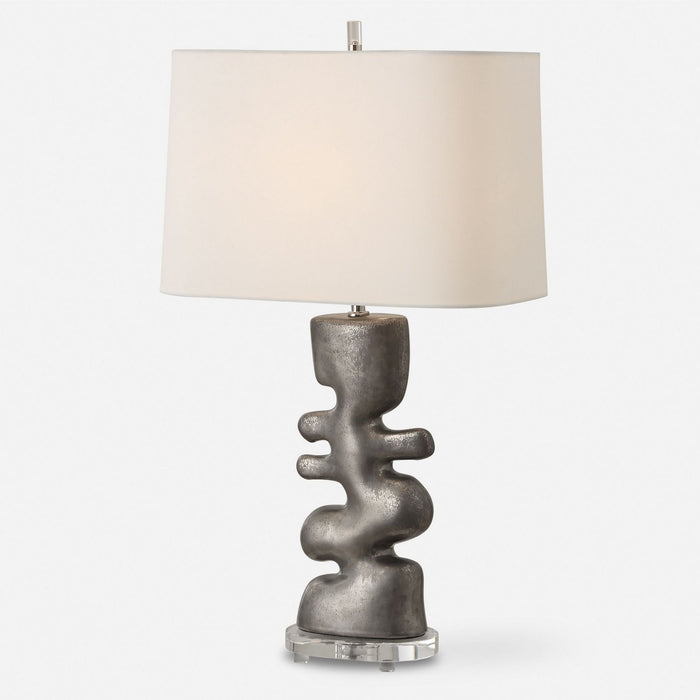Uttermost 30408-1 One Light Table Lamp, Tarnished Nickel