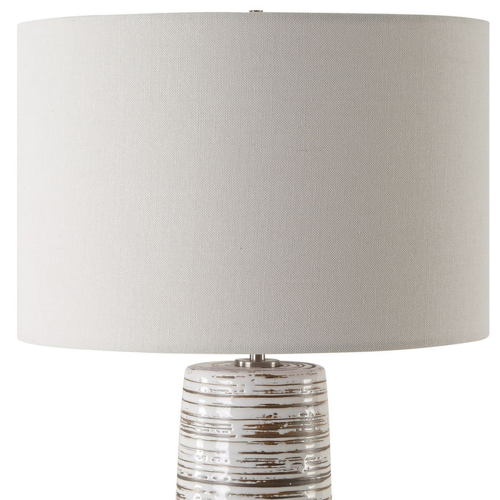 Uttermost 30426 One Light Table Lamp, Brushed Plated Nickel