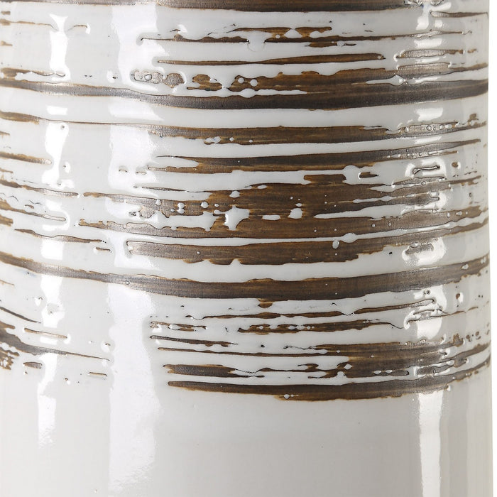 Uttermost 30426 One Light Table Lamp, Brushed Plated Nickel