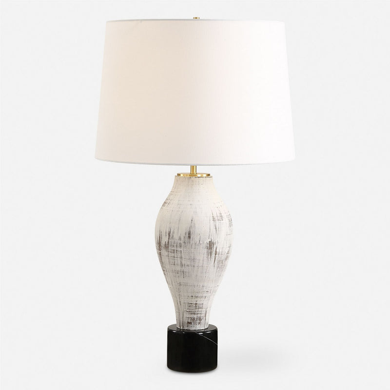 Uttermost 30427 One Light Table Lamp, Plated Brass
