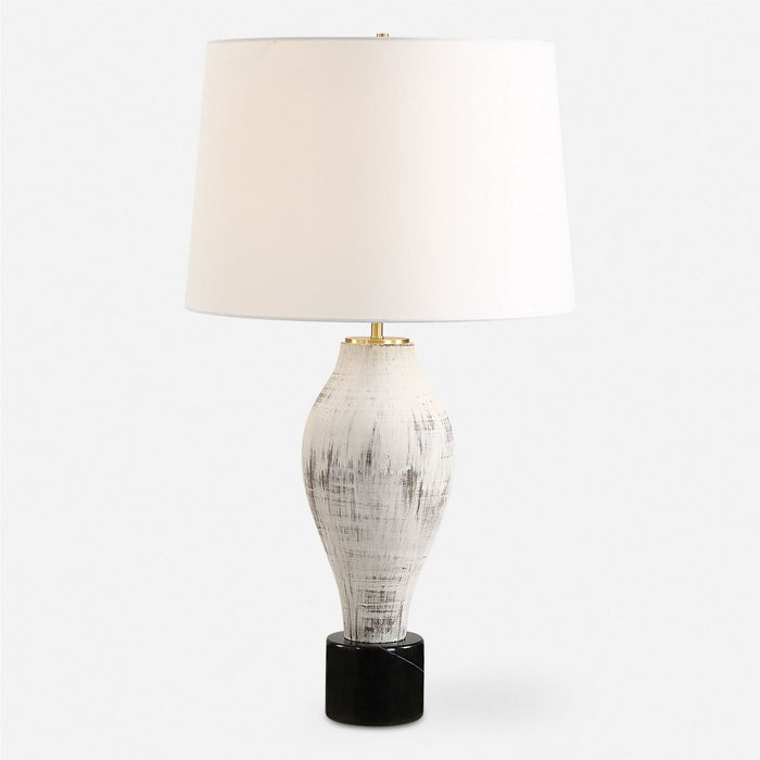 Uttermost 30427 One Light Table Lamp, Plated Brass