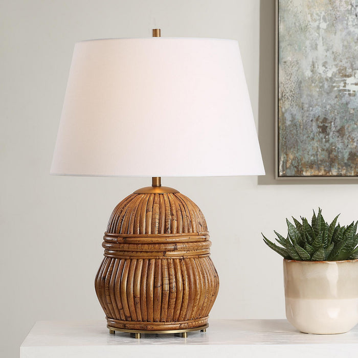 Uttermost 30429 One Light Table Lamp, Antique Brass