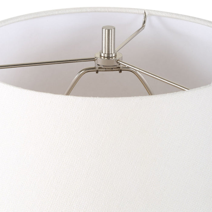 Uttermost 30430-1 One Light Table Lamp, Plated Nickel