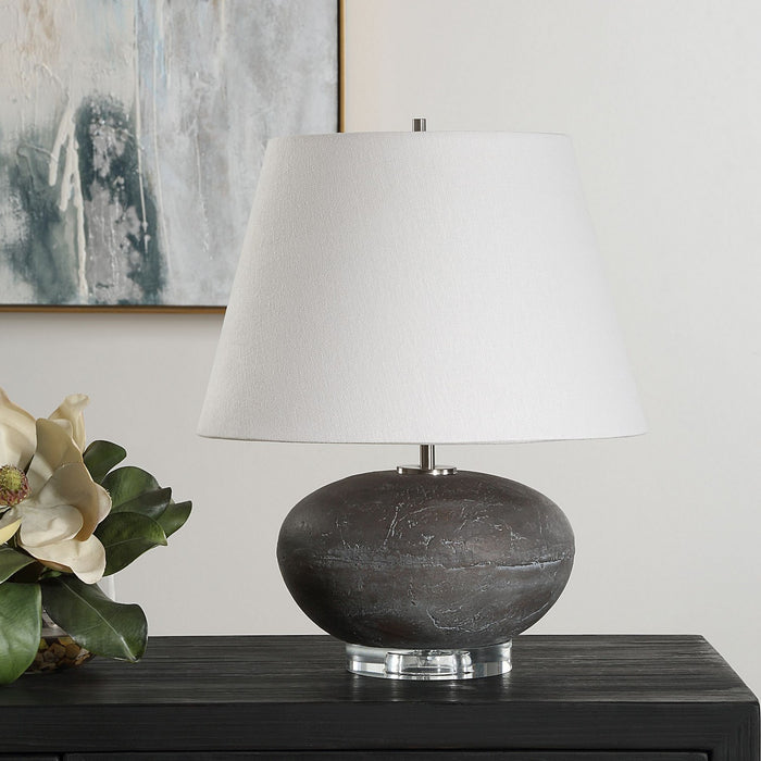 Uttermost 30430-1 One Light Table Lamp, Plated Nickel