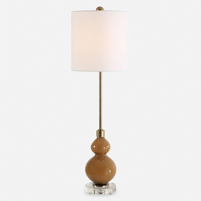 Uttermost 30431-1 One Light Buffet Lamp, Brushed Antique Brass