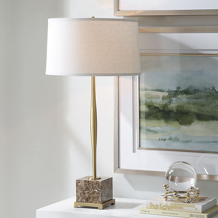 Uttermost 30433 One Light Table Lamp, Antique Brass